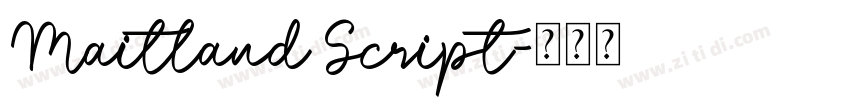 Maitland Script字体转换